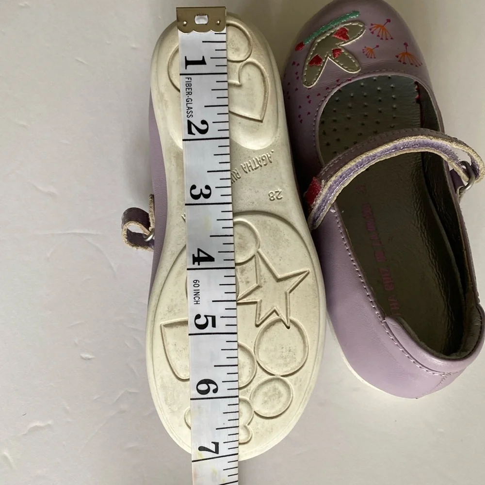 Agatha Ruiz De Prada Mary Jane Leather Shoes Purple Girls 10.5 -11